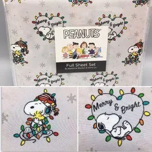 Berkshire | Bedding | 4pc Berkshire Peanuts Christmas Lights Heart Full ...
